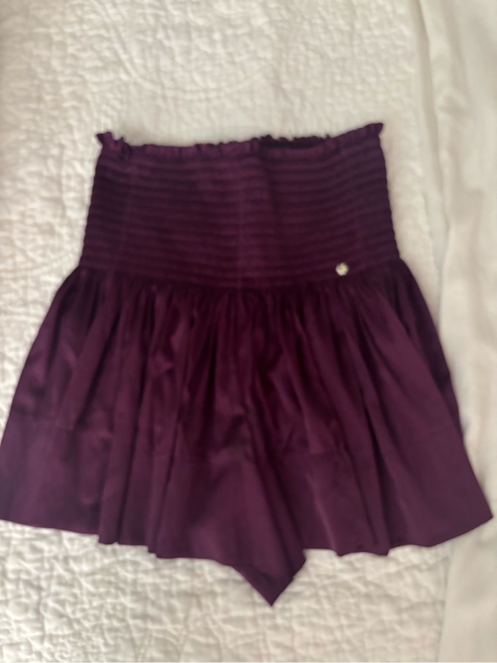 NATURAL LIFE Purple Smocked Waist Skort